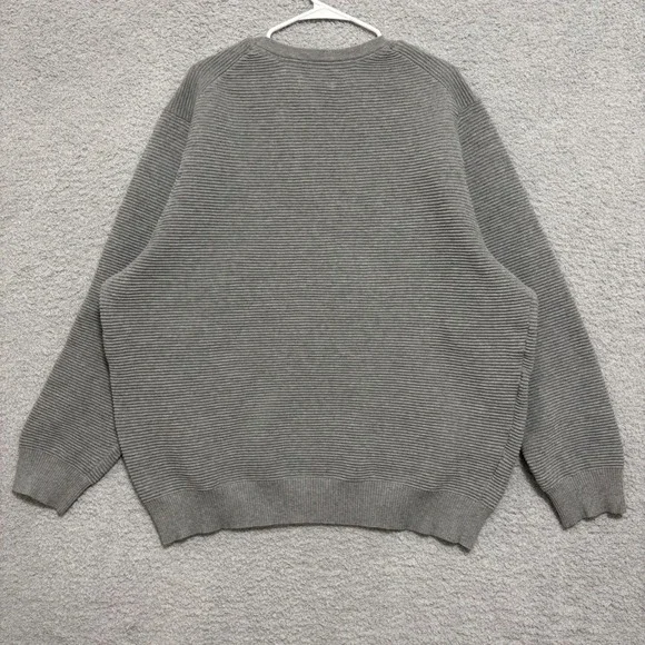 Gray Ribbed Crew Neck Pullover Sweater Size XXXL Workwear Neutral - Picture 8 of 13